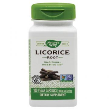 Licorice Root 450mg (Lemn dulce), 100cps, Natures Way