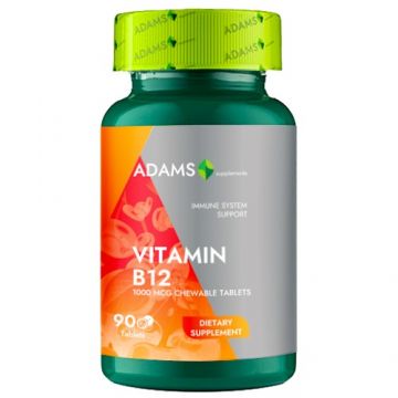 Vitamina B12 1000mcg 90tab, Adams Supplements