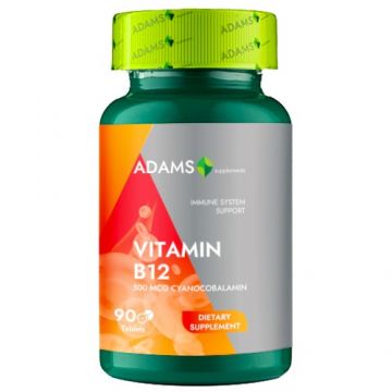 Vitamina B12, 500mcg 90tab, Adams Supplements