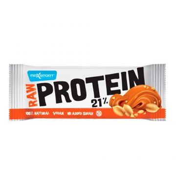 Baton proteic cu Alune si Sare Vulcanica, 50g, Maxsport