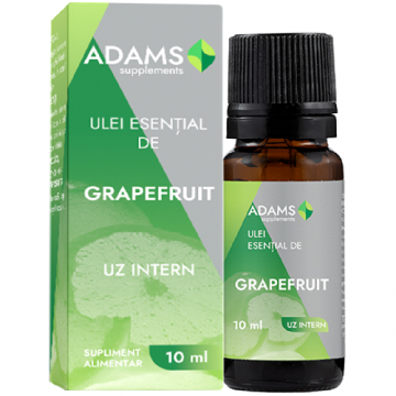 Ulei esential de Grapefruit, uz intern, 10ml, Adams Supplements