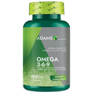 Omega 369 (Flaxseed Oil), 100cps, Adams Supplements