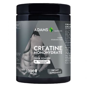 Creatina monohidrata (fara aroma), 450g, Adams Supplements