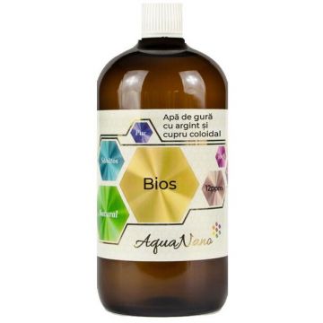 Apa de gura AquaNano Bios cupru, argint coloidal 480 ml