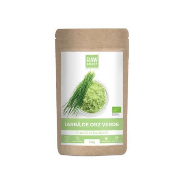 Iarbă de Orz Pudră ECO - Alcalinizare și Revigorare Organism, 125g | Rawboost