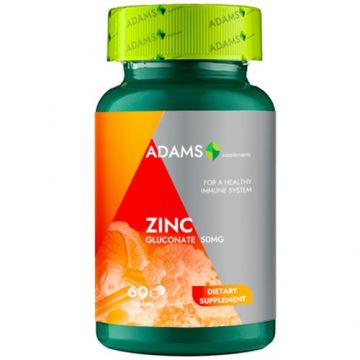 Zinc 50mg, 60tab, Adams Supplements