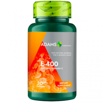 Vitamina E-400, 30cps, Adams Supplements