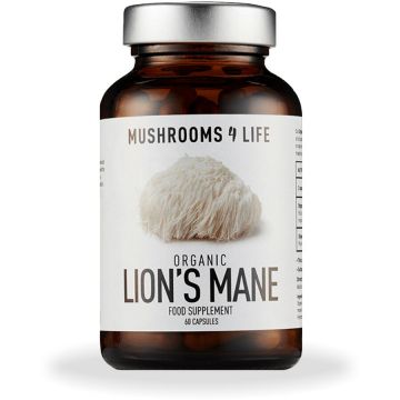 Organic Lions mane Mushroom 1000 mg Full Spectrum (60 capsule), Mushrooms4Life