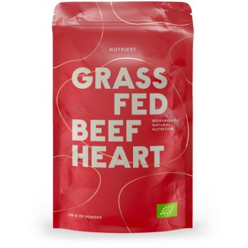 GRASS FED BEEF HEART – pulbere eco-bio din inima de vita, hranita cu iarba, 135g