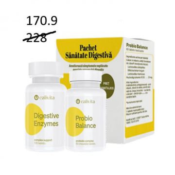 Pachet Sanatate Digestiva: Digestive Enzymes + ProbioBalance