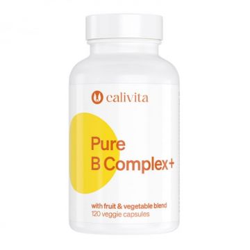 Pure B Complex+ CaliVita, 120 capsule, Coenzima Q10, Vitaminele B si fructe + legume