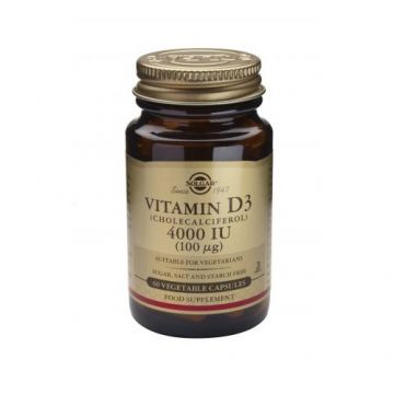 Vitamin D3 4000IU (100micrograme) 60cps Solgar