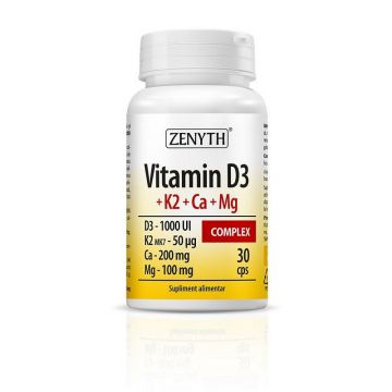 Vitamin D3 + K2 + Ca + Mg 30 capsule Zenyth