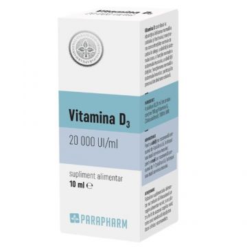 Vitamina D3 20000UI, 10ml, Parapharm