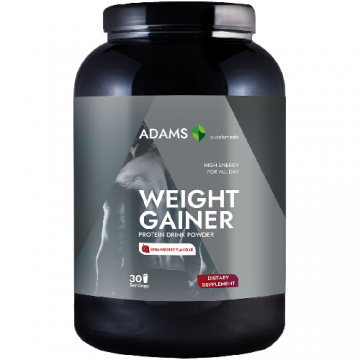 Weight Gainer (capsuni), 1500g, Adams