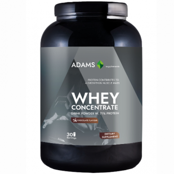 Whey Concentrate Protein (ciocolata), 908g, Adams Suppelements