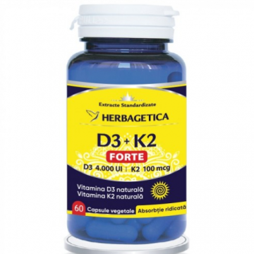 D3+K2 Forte 60cps Herbagetica D3+K2 Forte 60cps Herbagetica