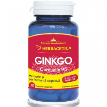 Ginkgo Curcumin 95 30cps, Herbagetica Ginkgo Curcumin 95 30cps, Herbagetica