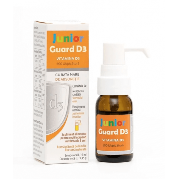 Junior Guard Vitamina D3 500UI picaturi 10 ml Junior Guard Vitamina D3 500UI picaturi 10 ml