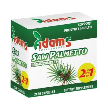 Pachet Saw Palmetto 500mg 60 capsule 1+1 GRATIS