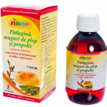 Sirop Patlagina+brad+propolis 200 ml Elidor Pontica