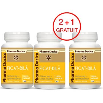 Ficat-bilă 2+1 Gratuit, 60 capsule Ficat-bilă 2+1 Gratuit, 60 capsule