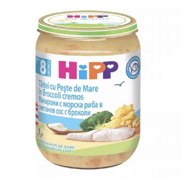 Hipp taitei cu peste de mare in brocolli cremos 220 g Hipp taitei cu peste de mare in brocolli cremos 220 g