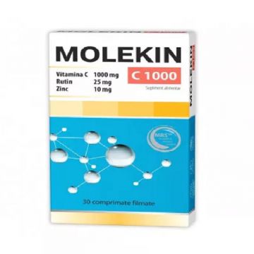 Molekin C1000 Vit C+ Rutin+ Zinc x 30 comprimate Molekin C1000 Vit C+ Rutin+ Zinc x 30 comprimate