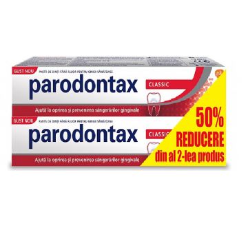 Promo: Parodontax Classic Pastă de dinți, 75 ml -50% Reducere la al doile produs Promo: Parodontax Classic Pastă de dinți, 75 ml -50% Reducere la al doile produs