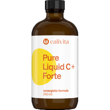 Pure Liquid C+ Forte CaliVita, Vitamina C lichida 240 ml, supliment alimentar pur fara conservanti Pure Liquid C+ Forte CaliVita, Vitamina C lichida 240 ml, supliment alimentar pur fara conservanti