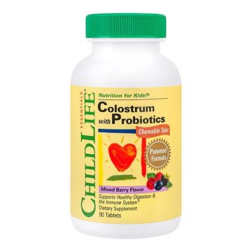 Secom ChildLife Colostrum cu Probiotice, 90 tablete masticabile Secom ChildLife Colostrum cu Probiotice, 90 tablete masticabile