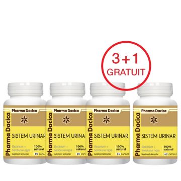 Sistem urinar 3+1 Gratuit, 60 capsule x 4 Sistem urinar 3+1 Gratuit, 60 capsule x 4