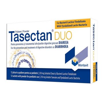 Tasectan DUO copii 250 mg, 12 plicuri, Montavit Tasectan DUO copii 250 mg, 12 plicuri, Montavit